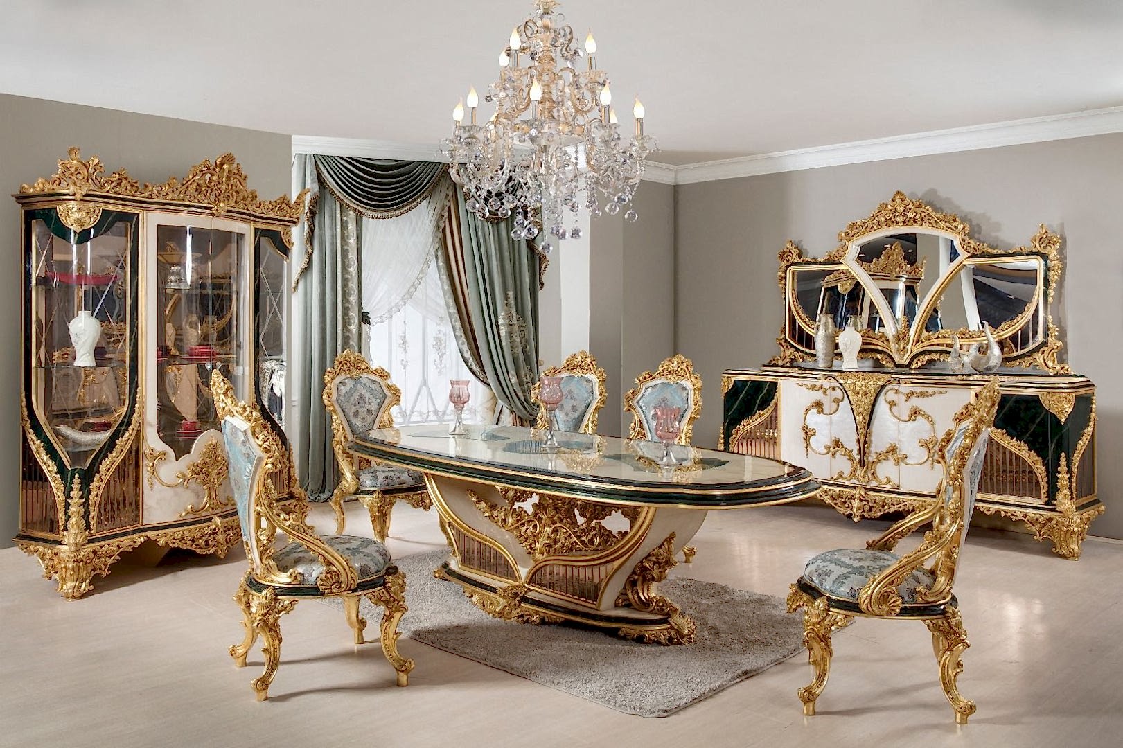  Bugatti Klasik Yemek Odası Takımı