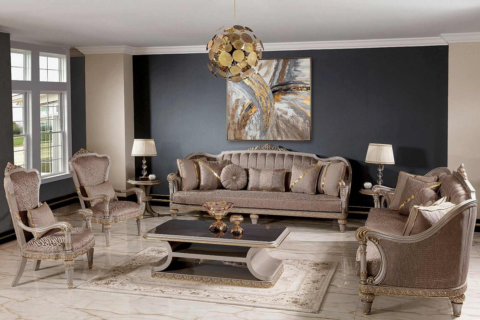 Grand Classic Sofa Set